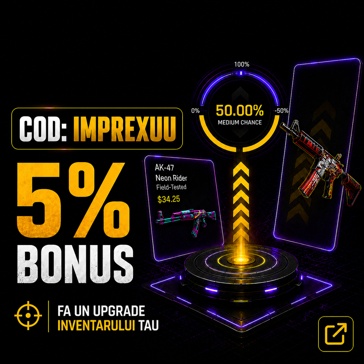 Upgrader Pro - Cod IMPREXUU, 5% bonus